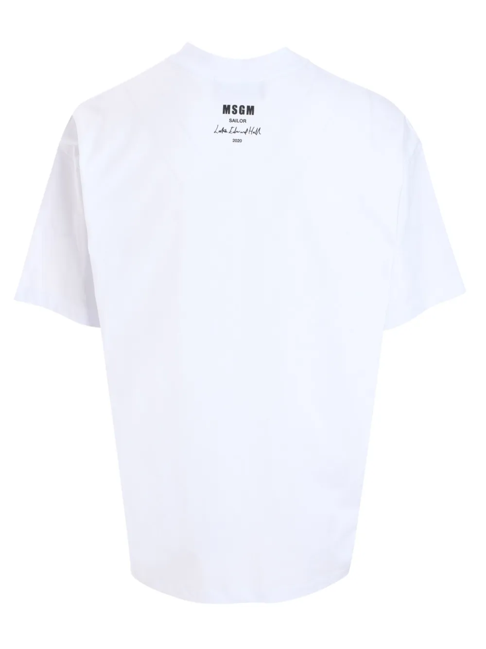 MSGM patch-detail T-shirt - Wit