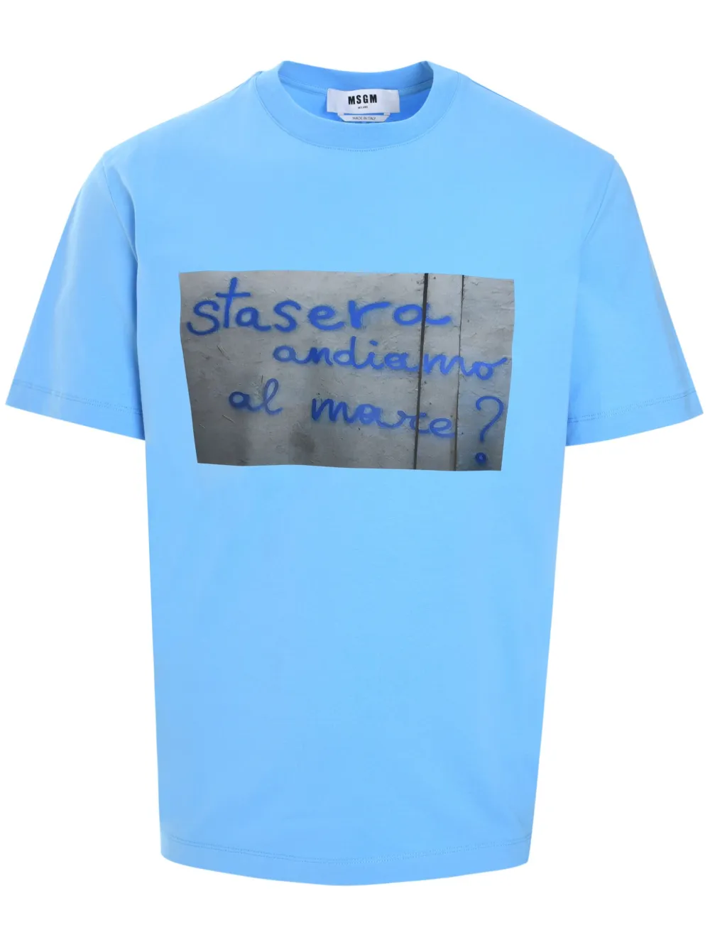 MSGM T-shirt met print Blauw