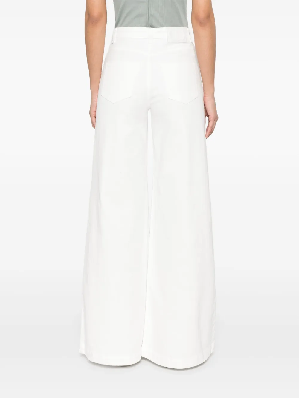 Shop Twinset Wide-leg Jeans In White