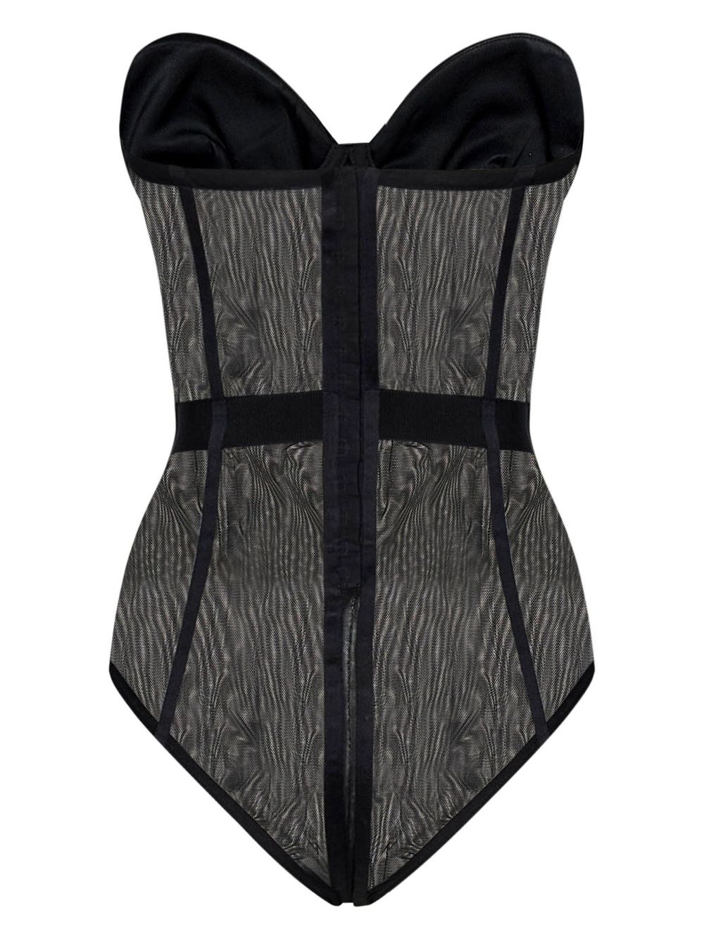 ROOM76 sweetheart neck bodysuit - Zwart