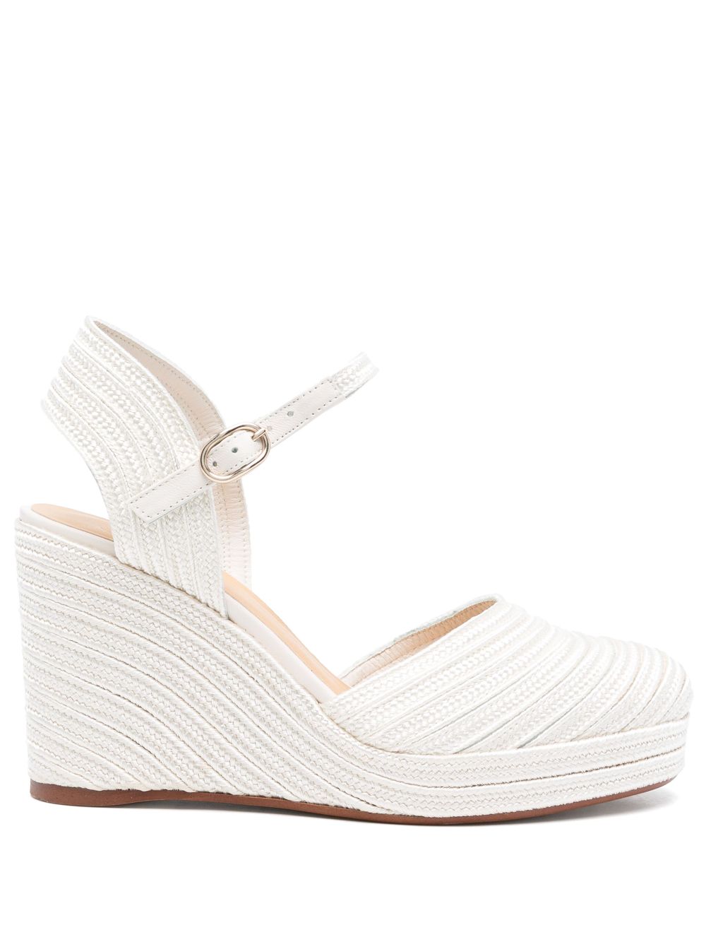 Castañer 90 mm Carolyn espadrilles met sleehak Wit