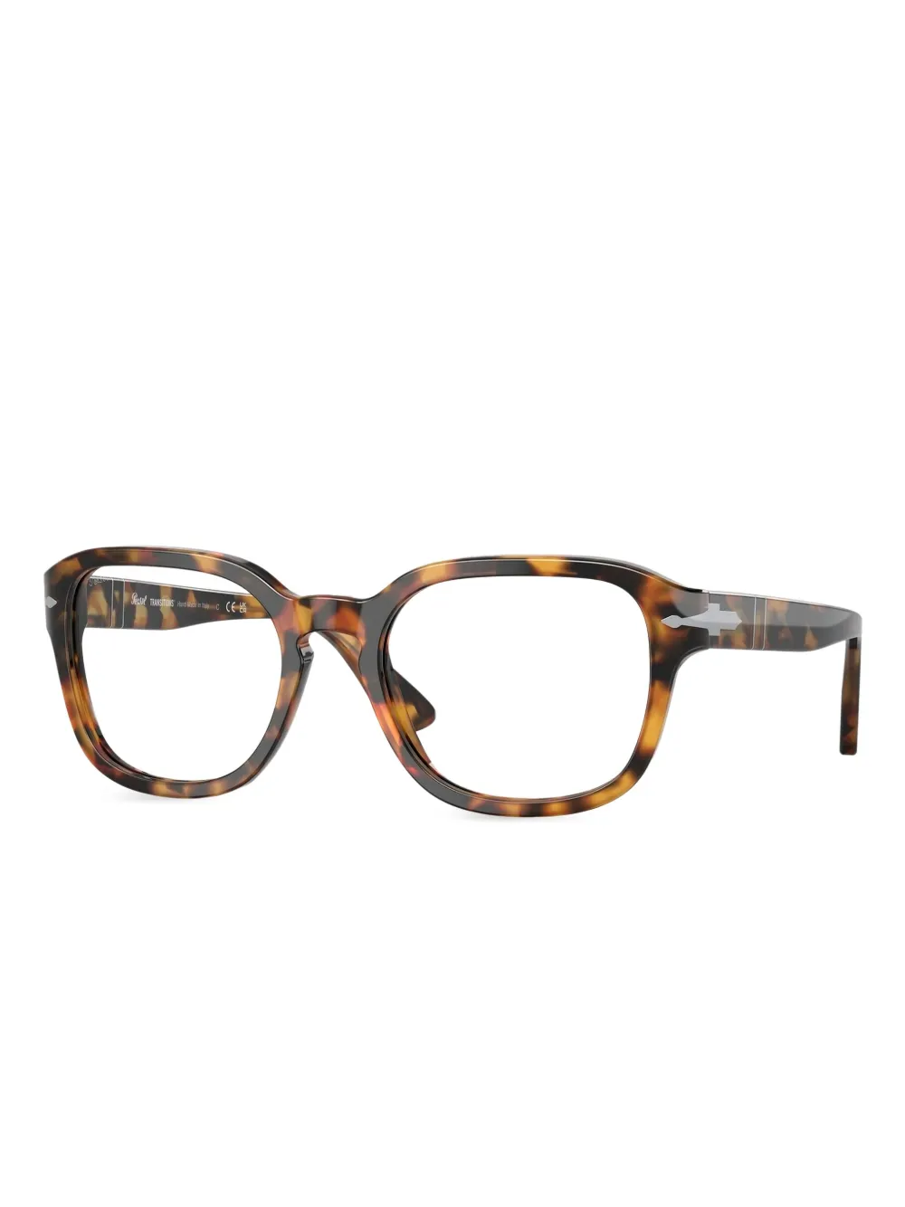 Persol Bril met vierkant montuur Bruin