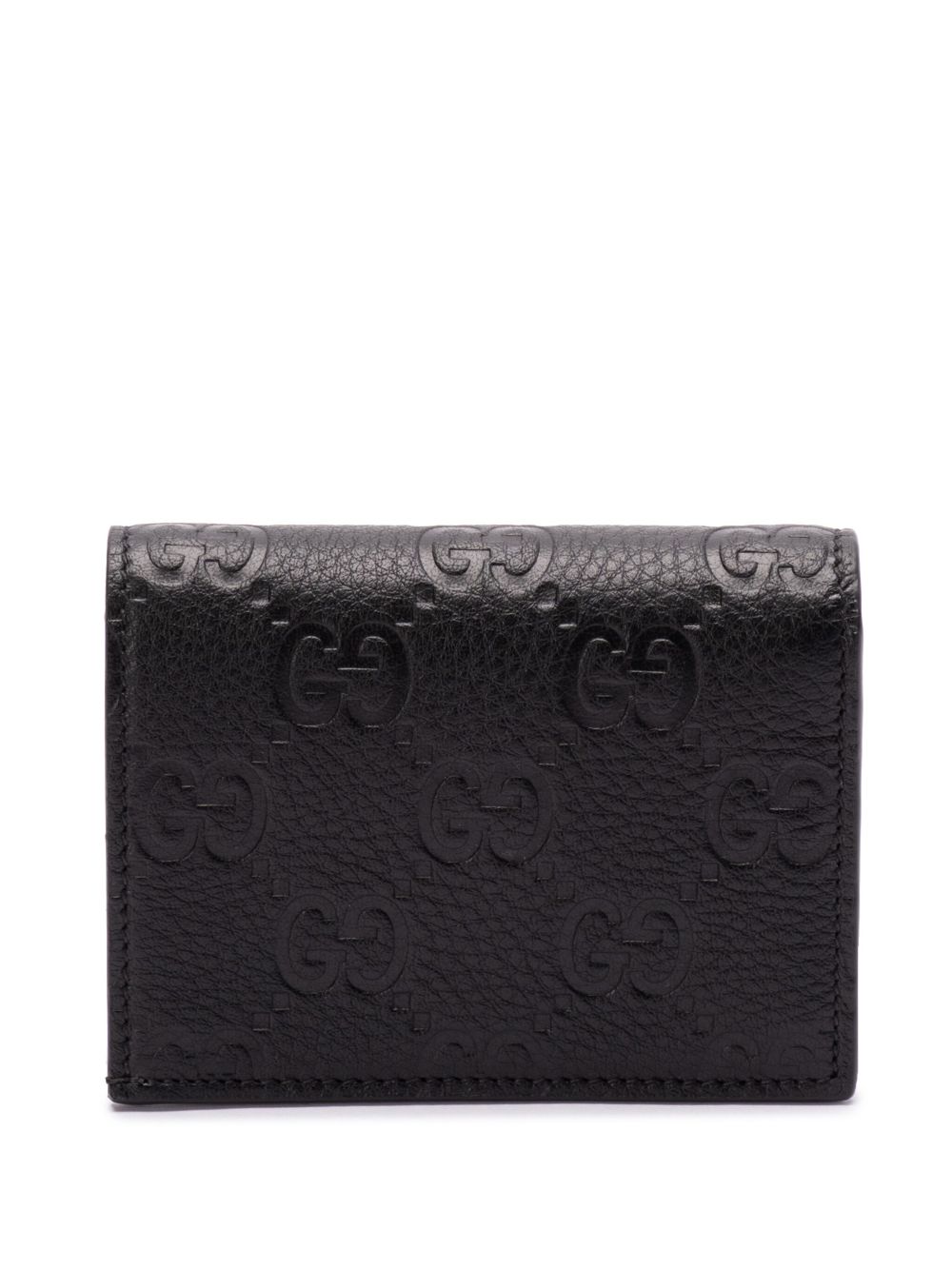 Gucci GG Emblem mini wallet - Zwart