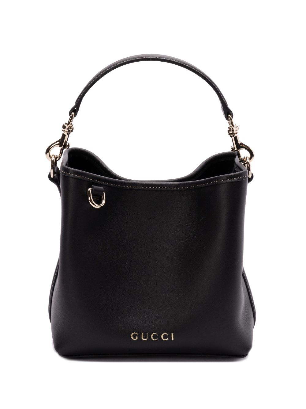 Gucci mini GG Emblem bucket bag - Black