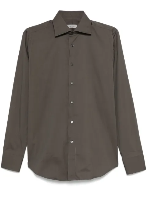 Canali camisa con cuello italiano