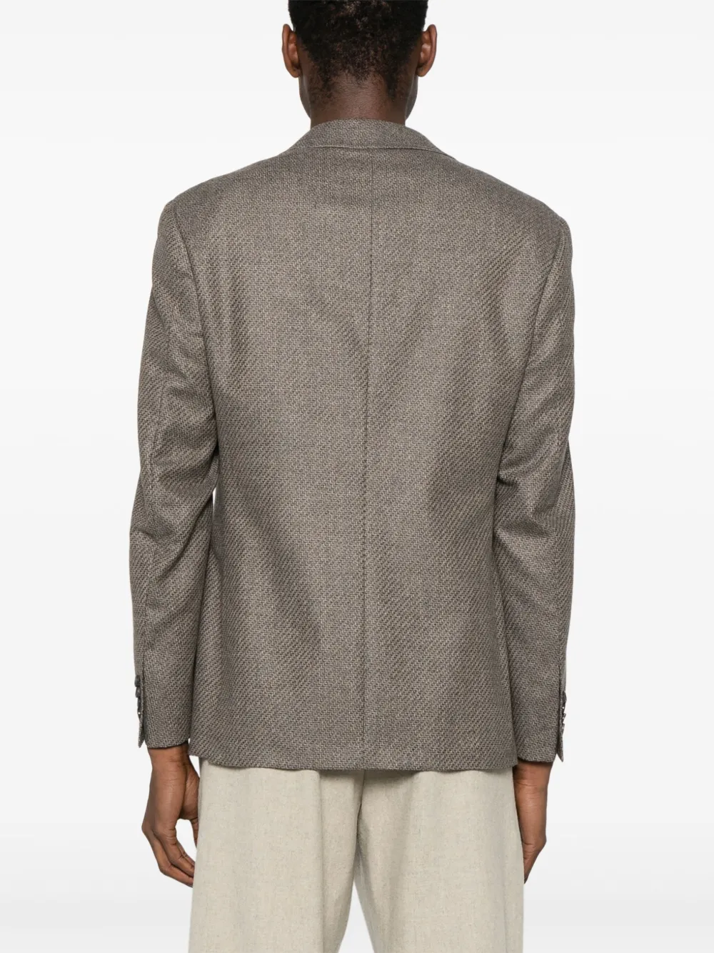Canali Blazer met enkele rij knopen Bruin