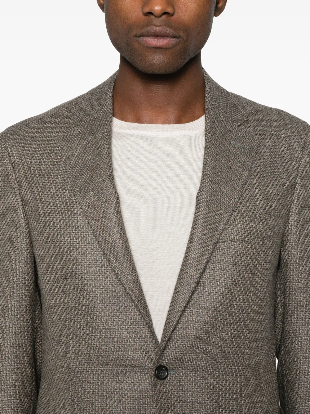 Canali Blazer met enkele rij knopen Bruin