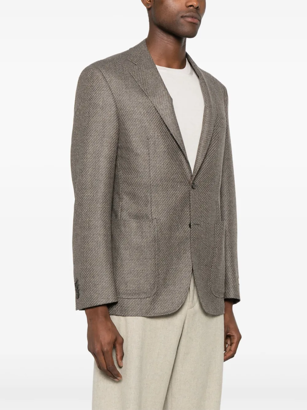 Canali Blazer met enkele rij knopen Bruin