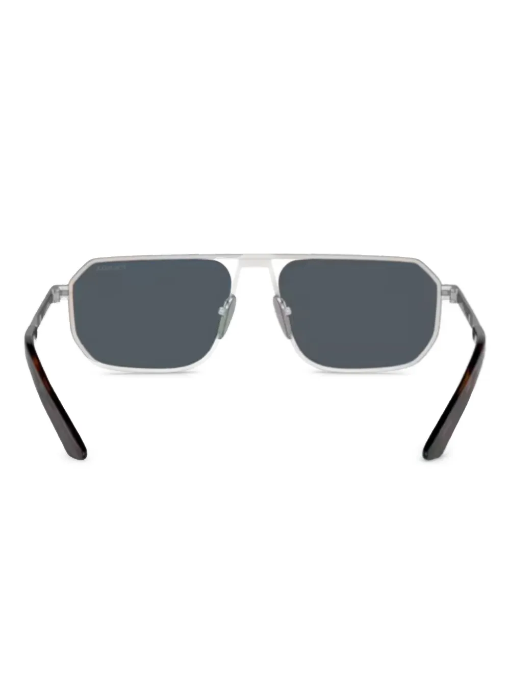 Prada Eyewear Zonnebril met gegraveerd logo Zilver