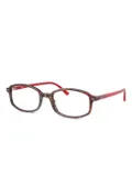 Ray-Ban rectangle-frame glasses - Red
