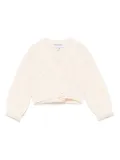 Emporio Armani Kids open-knit cardigan - Neutrals