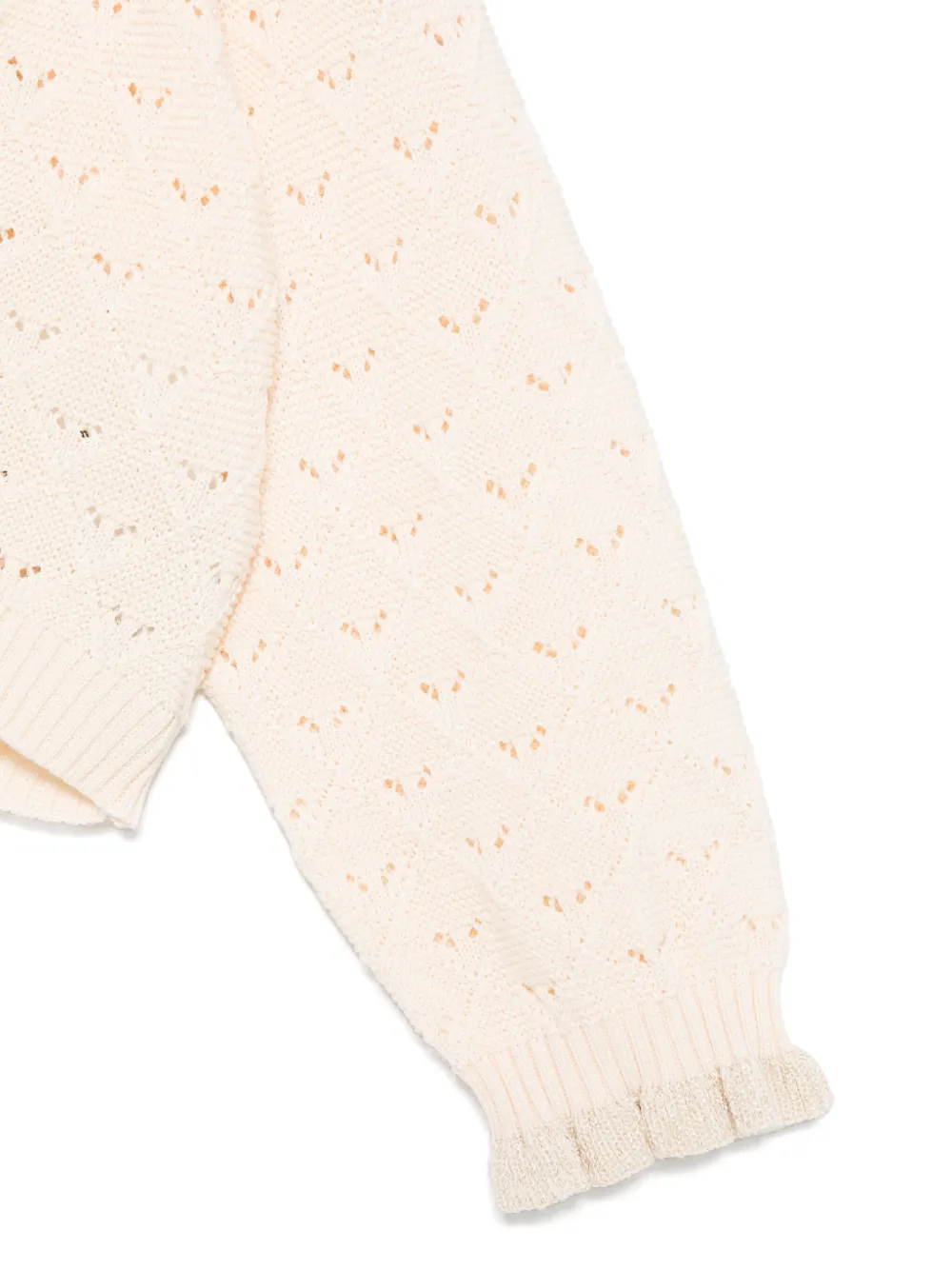 Emporio Armani Kids Opengebreid vest Beige