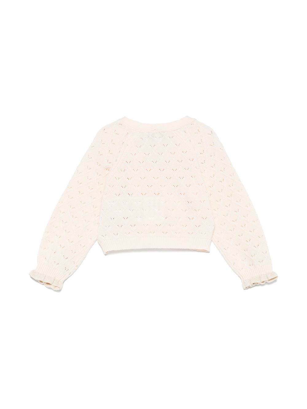 Emporio Armani Kids open-knit cardigan - Neutrals