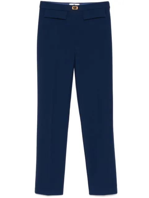 Elisabetta Franchi logo-plaque crepe trousers
