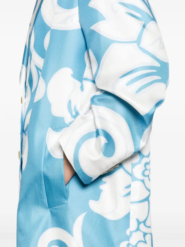 ETRO グラフィック シルクコート | ブルー | FARFETCH JP