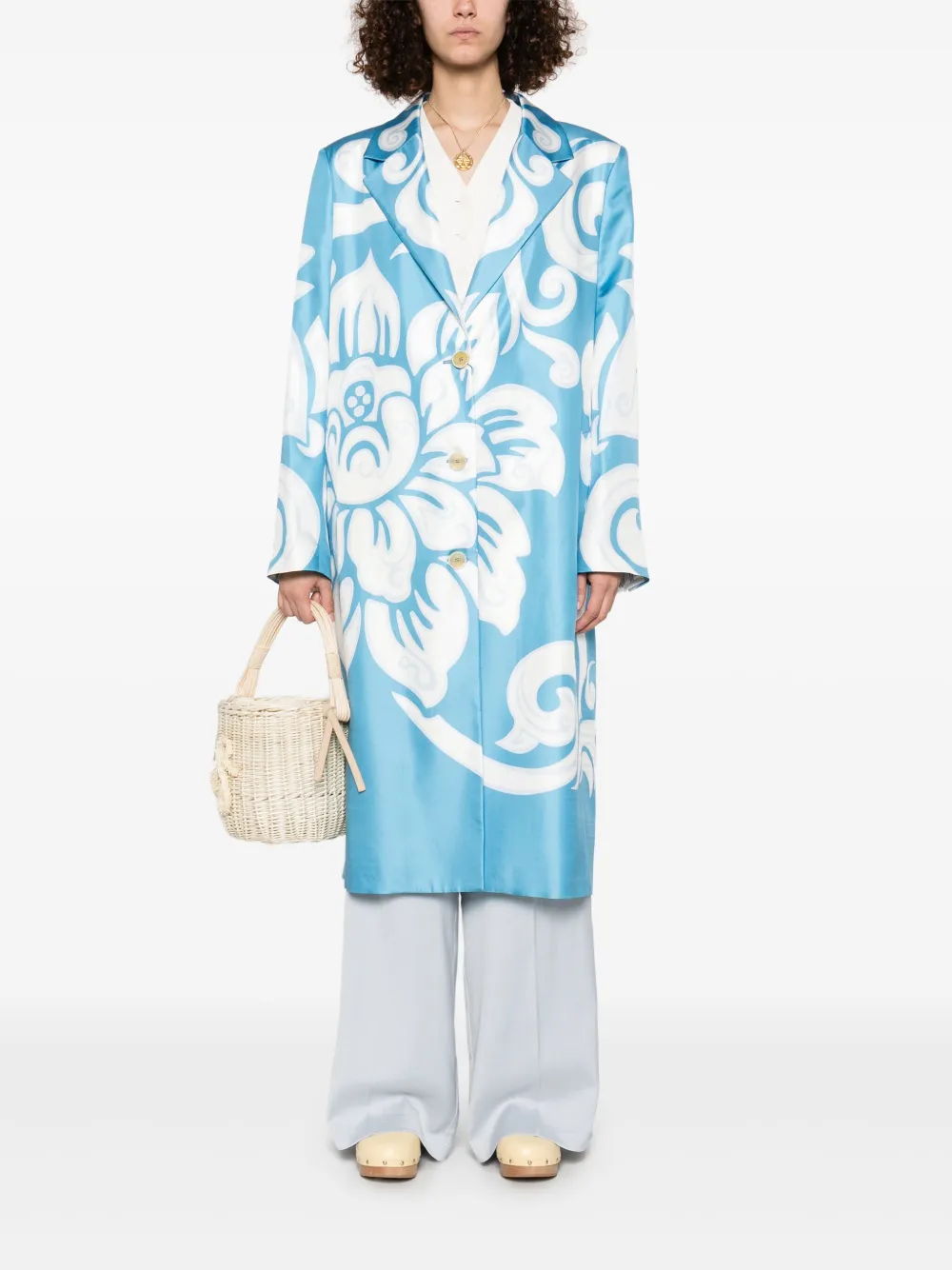 ETRO Wikkeljas met print - Blauw