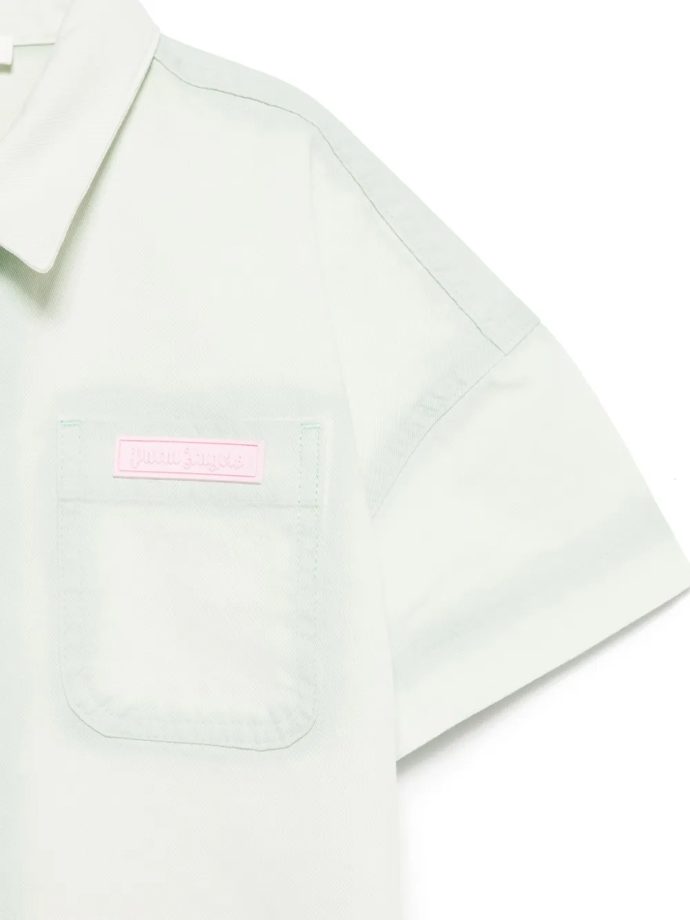 Palm Angels Kids Shirt met logoprint Groen