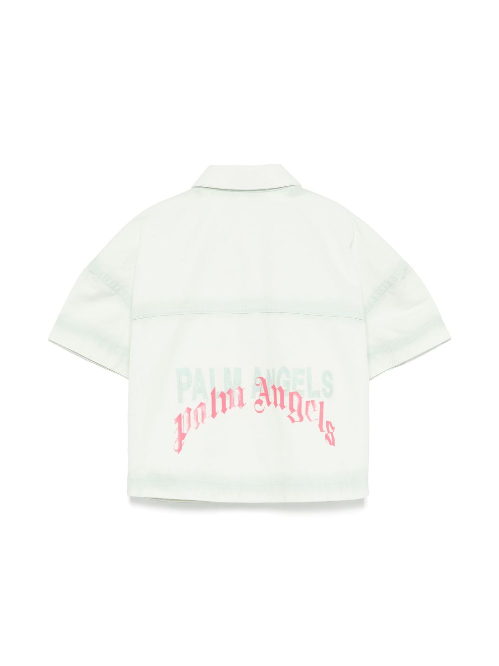 Palm Angels Kids Shirt met logoprint - Groen