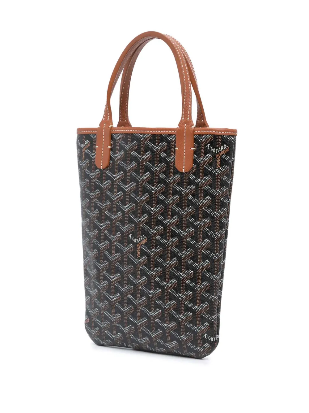 Pre-owned Goyard 2018 Ine Poitiers Satchel In Black