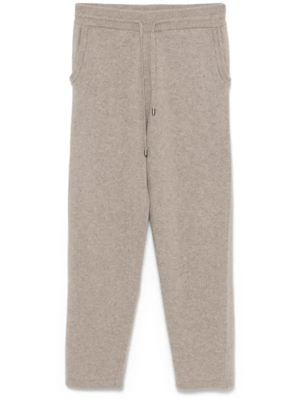 Canali Knitted Track Pants in Brown