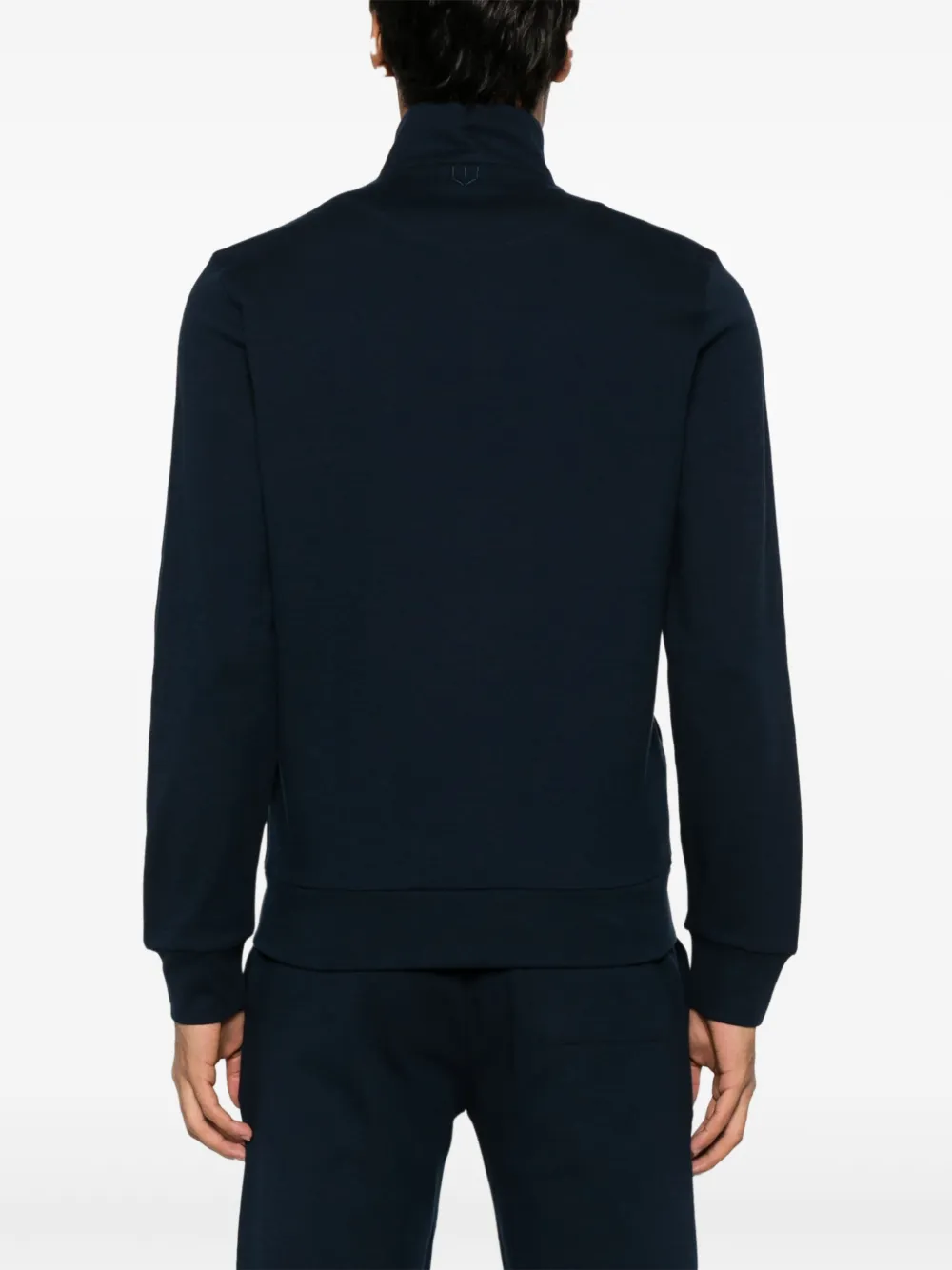 Shop Canali Zip-up Sweatshirt In Blau