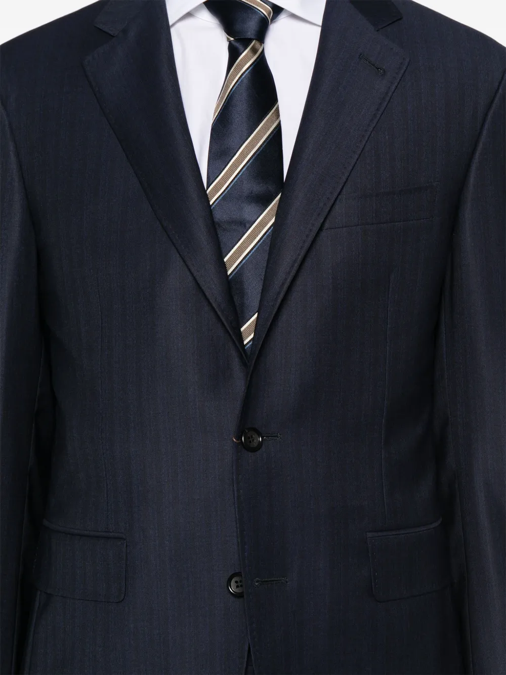 Canali Pak met enkele rij knopen Blauw