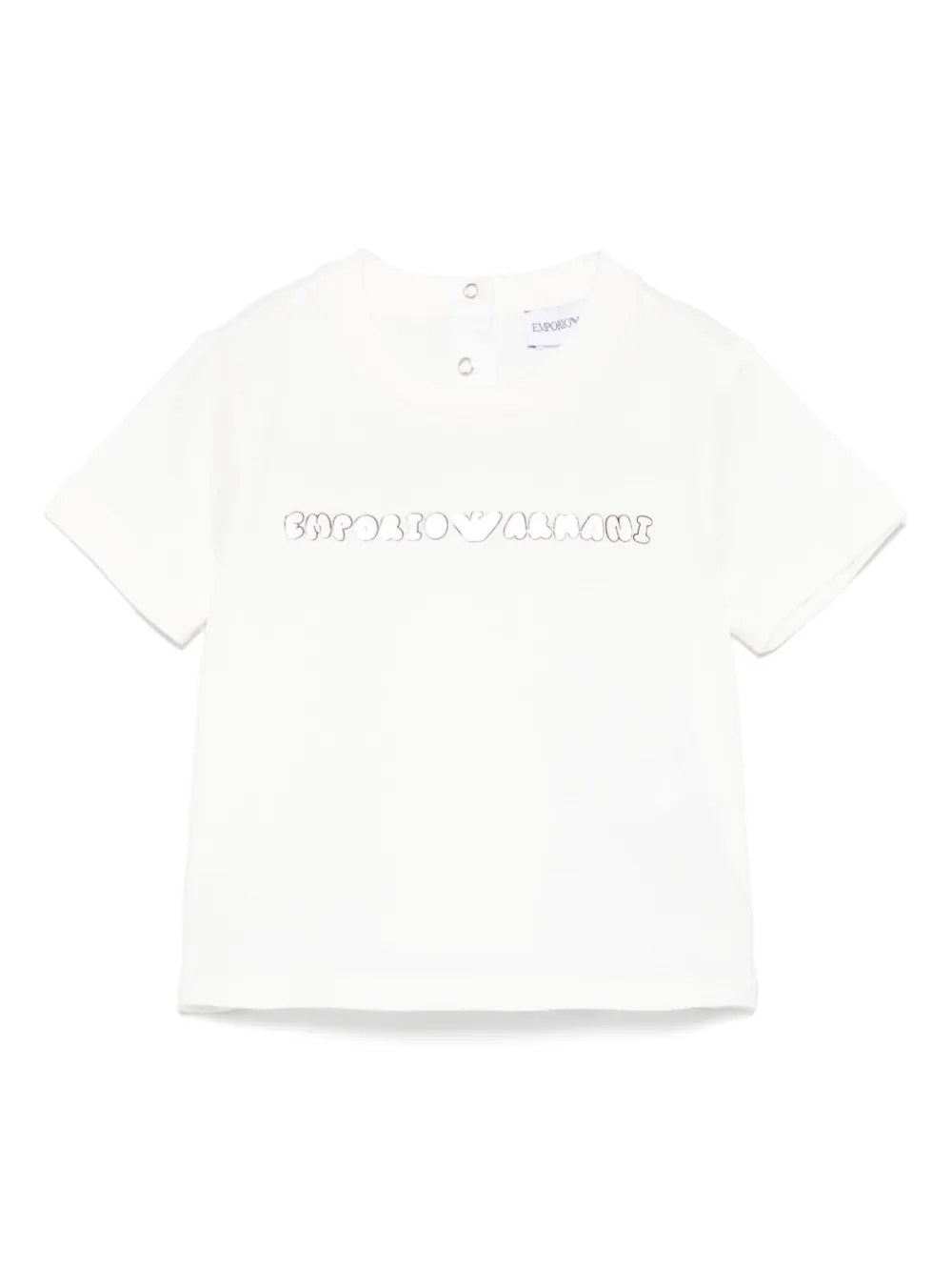 Emporio Ar i Kids T-shirt met logoprint Wit