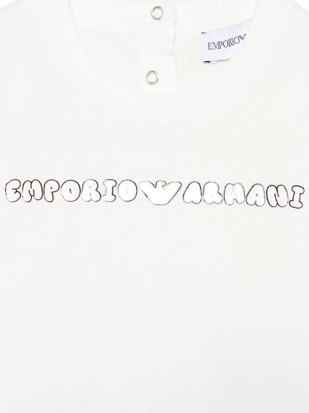 Emporio Armani Kids T-shirt met logoprint Wit