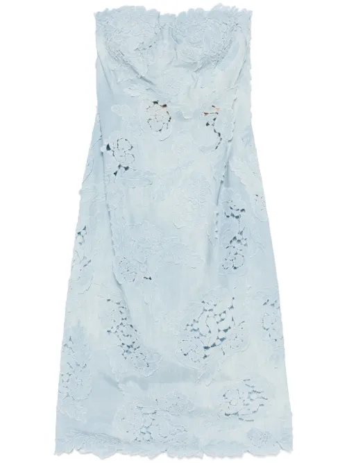 Robe mi-longue à fleurs - Ermanno Scervino - Modalova