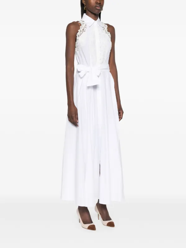 Ermanno Scervino Floral lace-detail Maxi Dress | White
