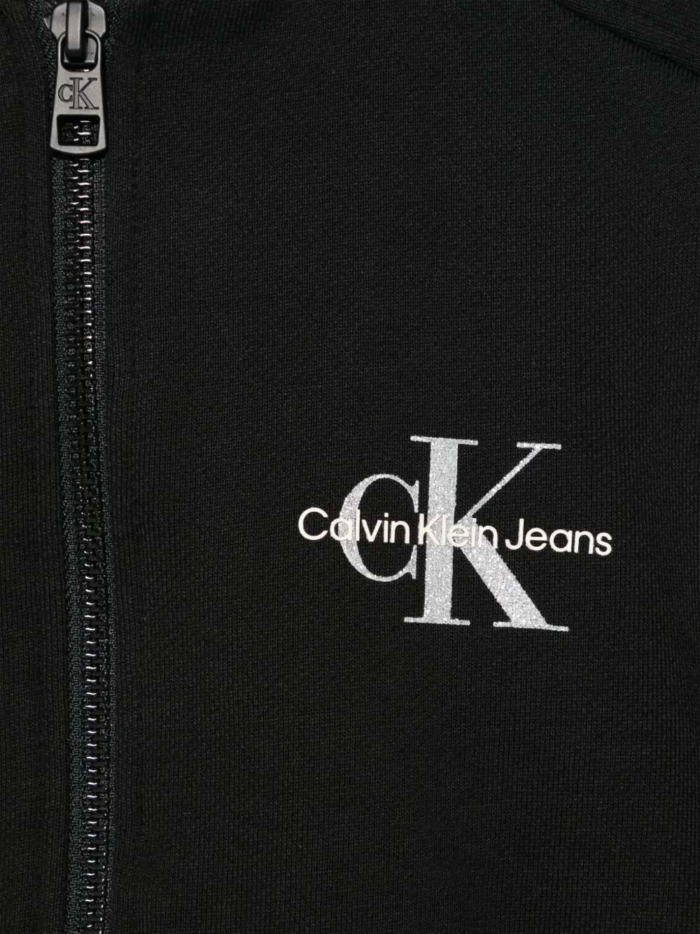 Calvin Klein Kids Hoodie met logoprint Zwart