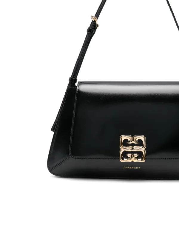 ショルダーバッグ・ポシェット GIVENCHY 4g leather shoulder bag with 4g liquid buckle Nero GIVENCHY 4g leather shoulder bag with 4g liquid buckle Nero