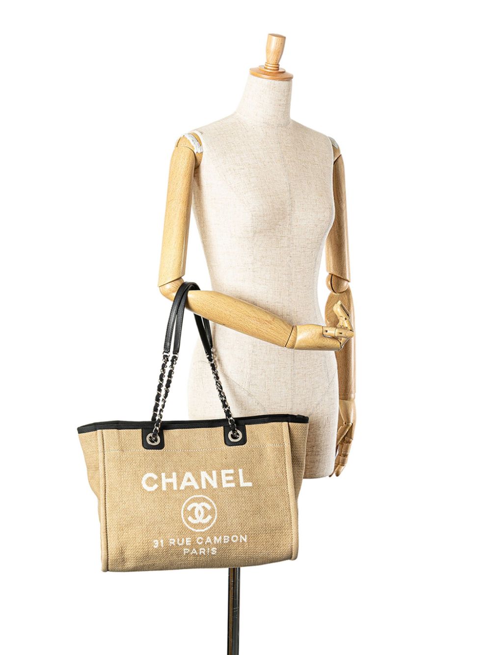 CHANEL Pre-Owned 1998-2010 Small Canvas Deauville tote bag - Bruin