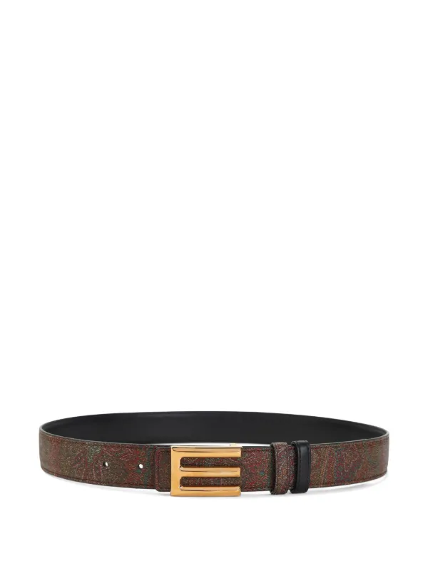 Etro Logo-buckle Belt in Brown