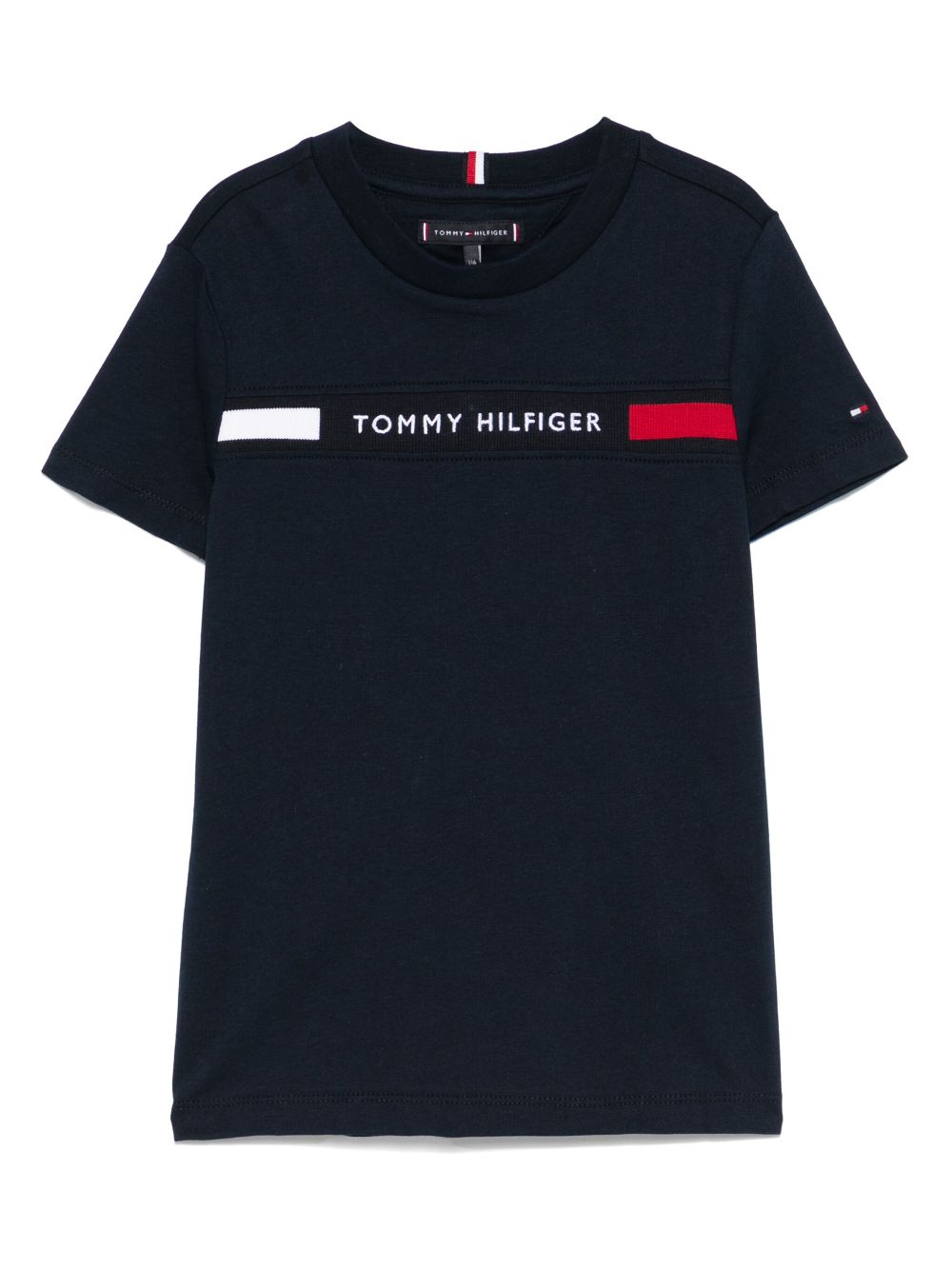 Tommy Hilfiger Junior logo-embroidered T-shirt - Blue