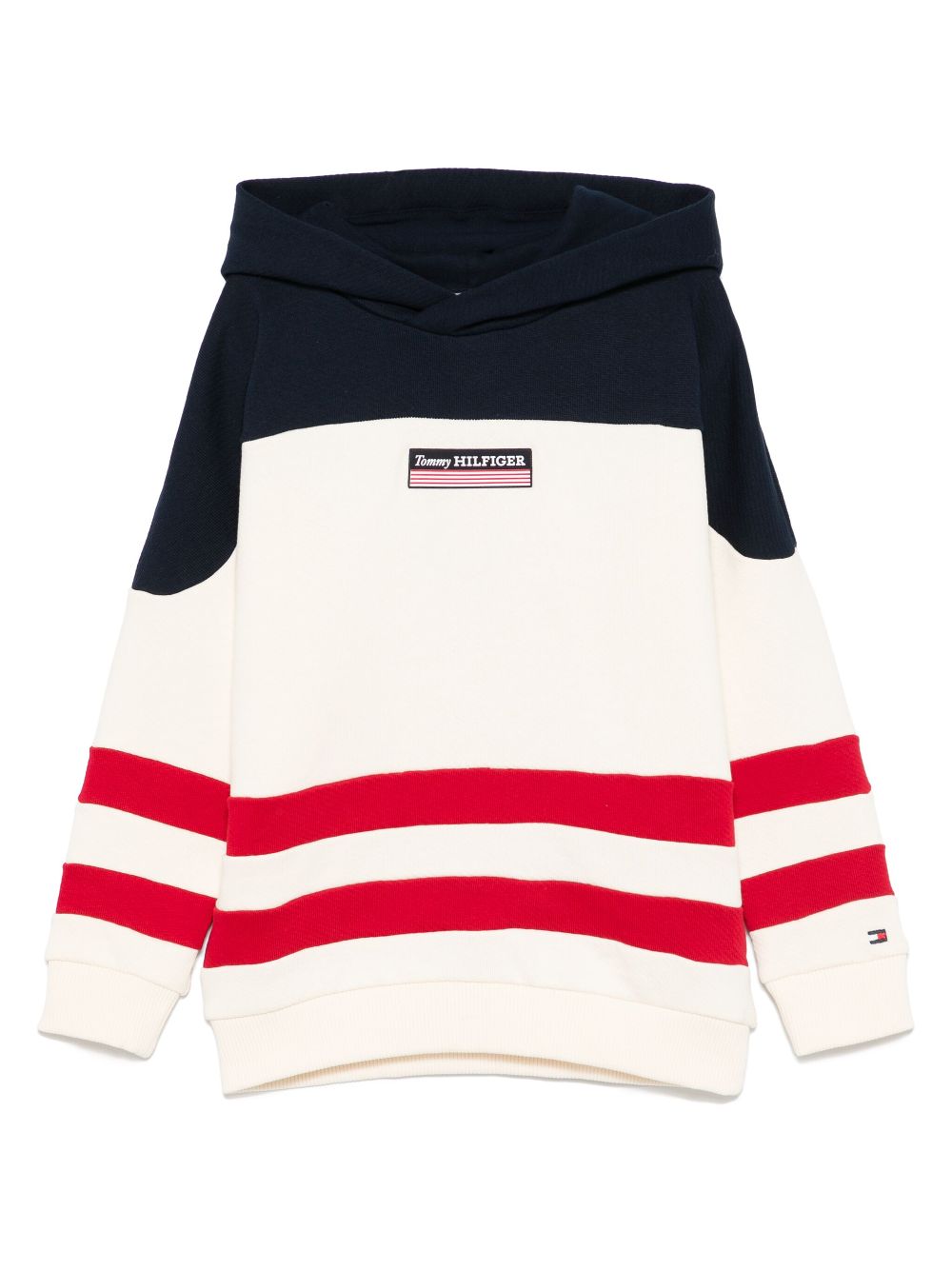 Tommy Hilfiger Junior logo-patch hoodie - Neutrals