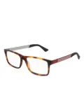Gucci Eyewear havana transparent frames - Red