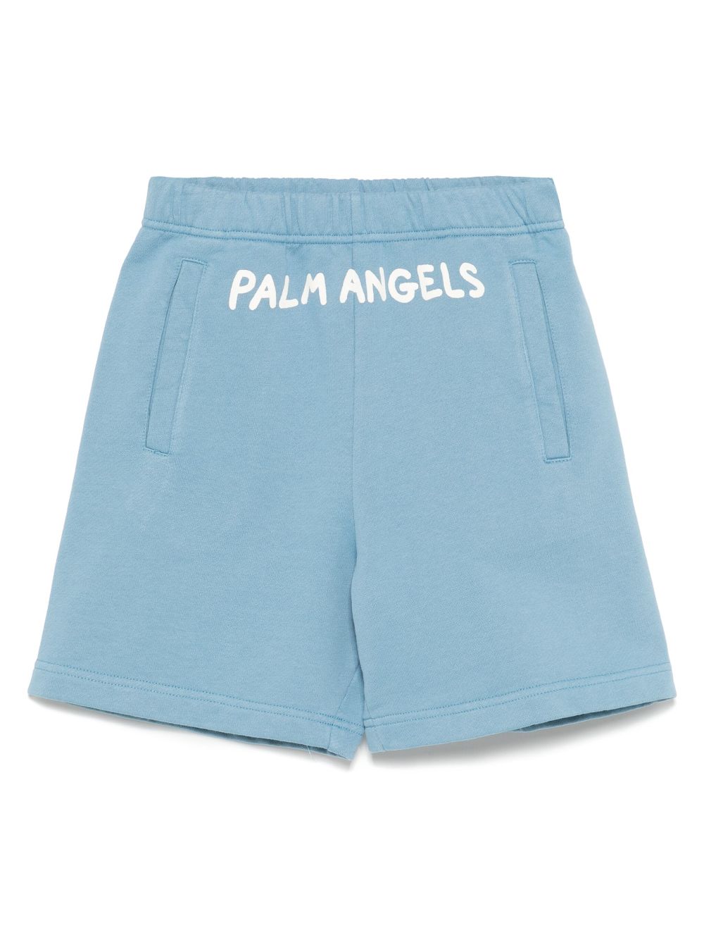 Palm Angels Kids logo-print shorts - Blue