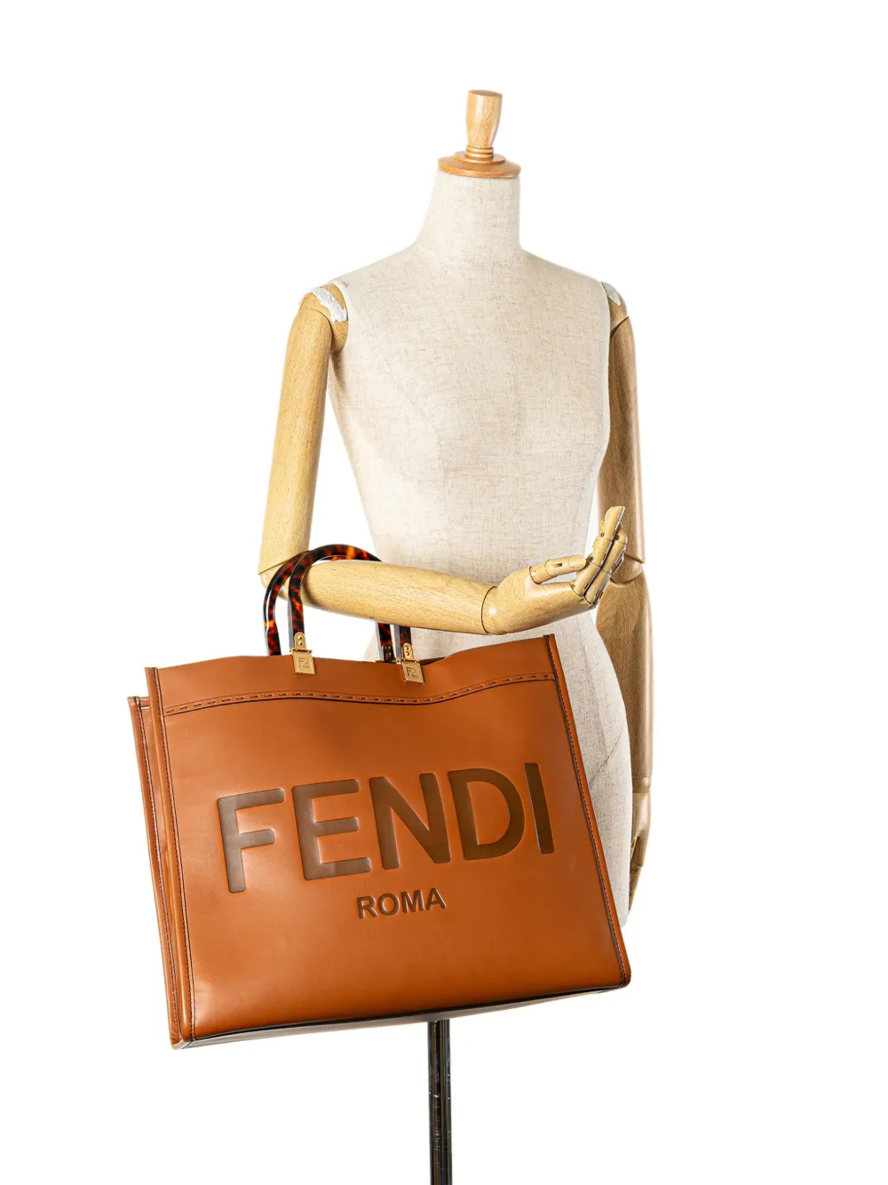 Fendi Pre-Owned 2010-2024 Large Leather Sunshine Shopper tote bag - Bruin