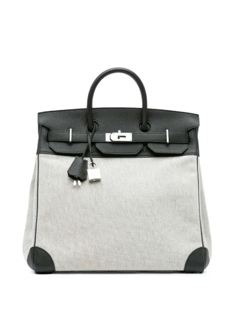 Hermès Pre-Owned 2023 Criss Cross Toile and Evercolor HAC Birkin 40 handbag