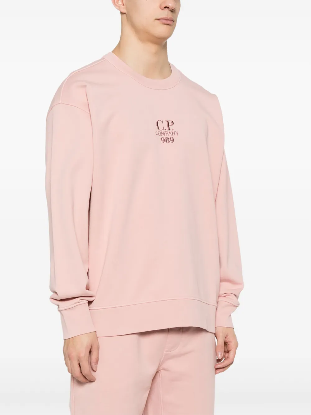 C.P. Company Diagonal Fleece sweater Roze