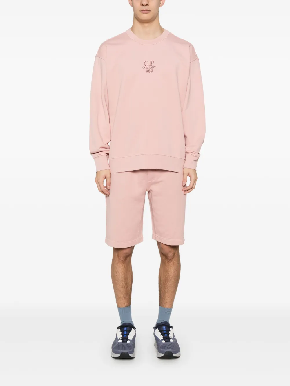 C.P. Company Diagonal Fleece sweater - Roze