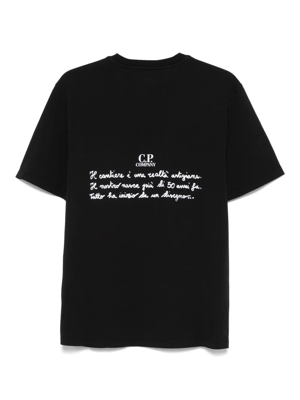 C.P. Company T-shirt met print - Zwart