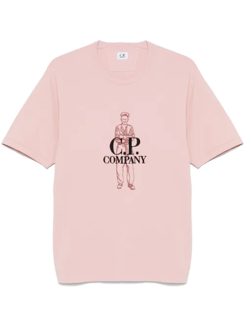 T-shirt à logo brodé - C.P. Company - Modalova