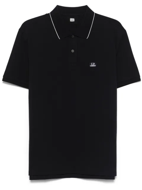 C.P. Company Poloshirt mit Logo-Patch