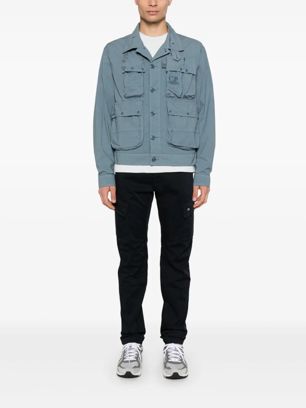 Shop C.p. Company 50 Fili Jacket In Blau