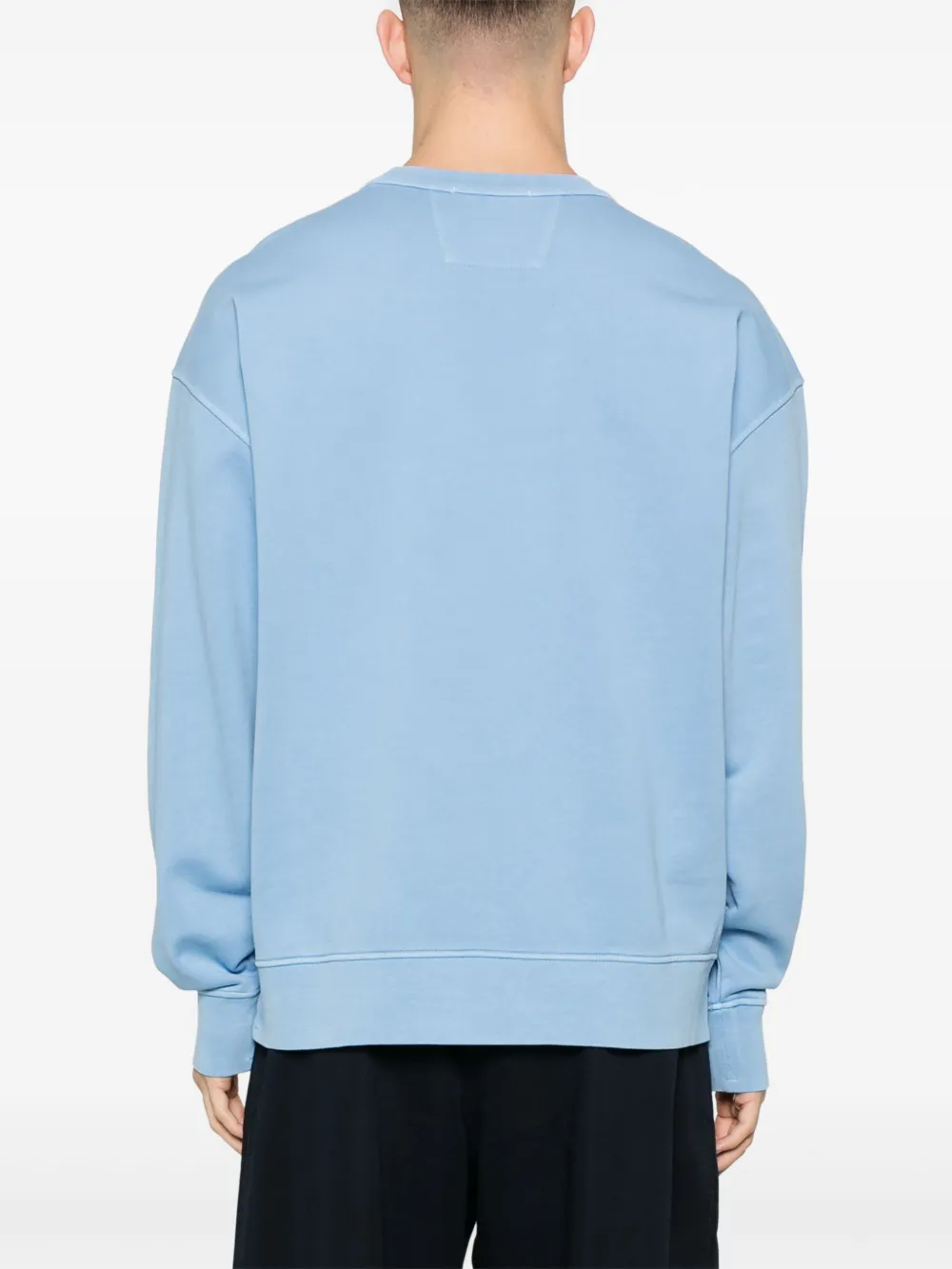 C.P. Company Diagonal Fleece sweater Blauw