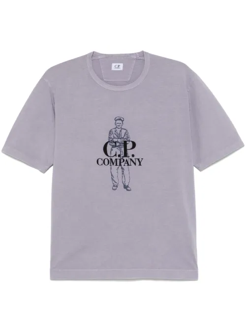 T-shirt à logo brodé - C.P. Company - Modalova