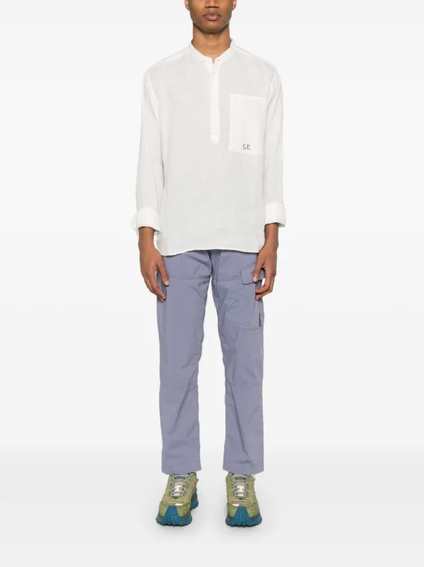 C.P. Company リネンロングスリーブシャツ C.P. Company ロングスリーブ シャツ | グリーン | FARFETCH JP