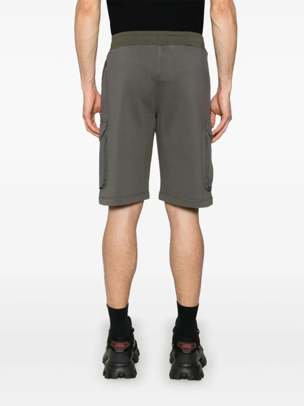 C.P. Company Diagonal Fleece cargo shorts Grijs